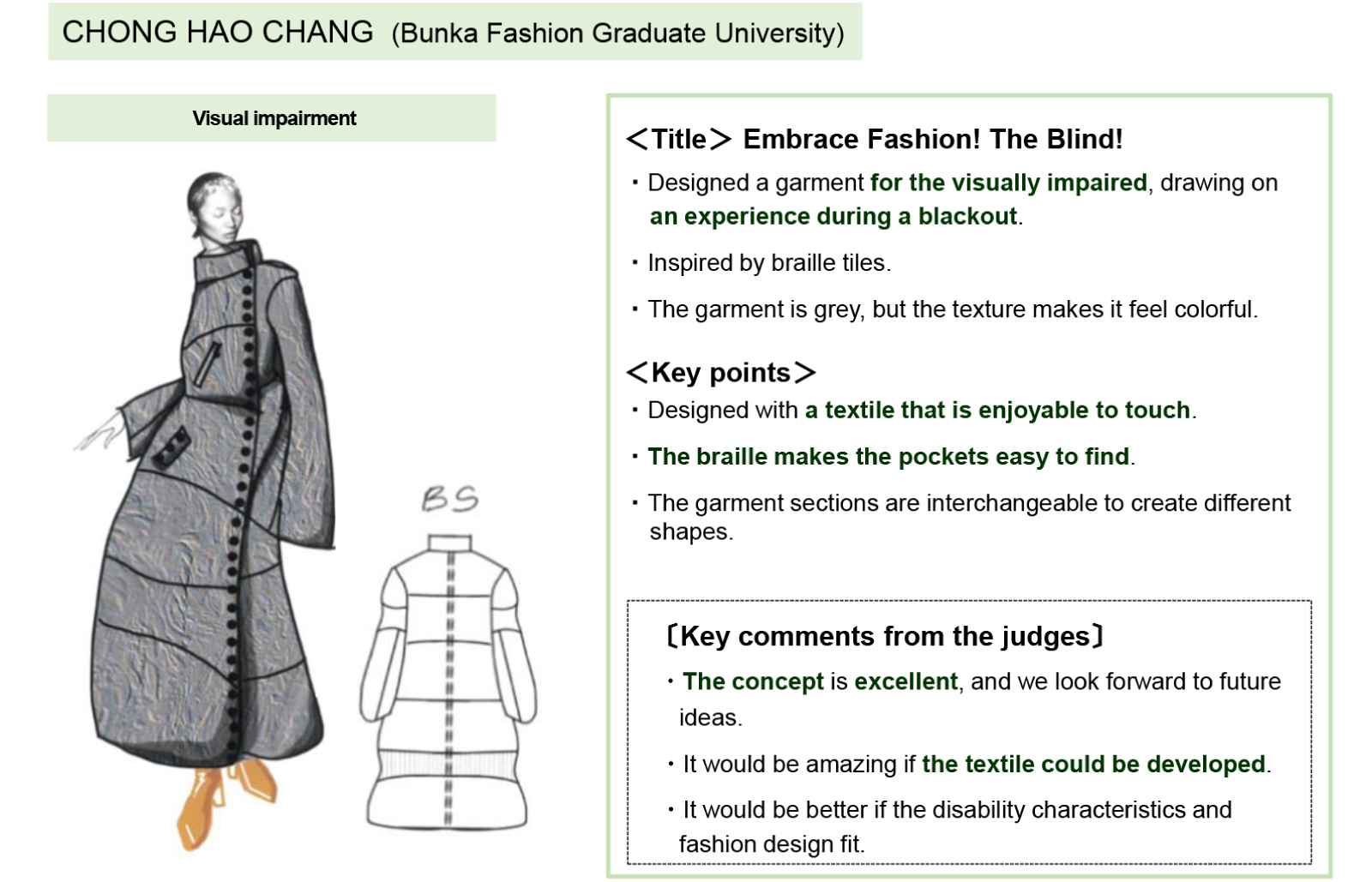 Embrace Fashion! The Blind!